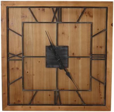 Hill Interiors Williston Square Wooden Wall Clock 60cm X 60cm