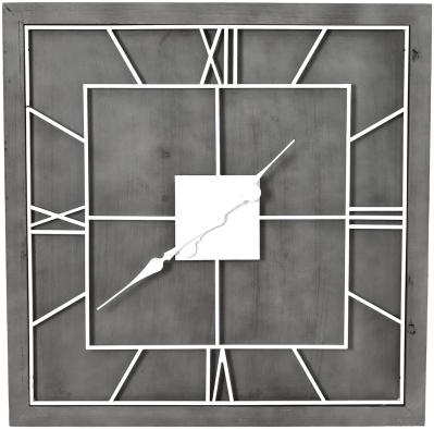 Hill Interiors Williston Grey Square Wall Clock 60cm X 60cm