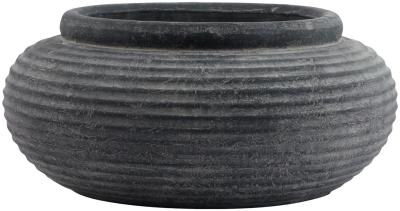 Hill Interiors Amalfi Ceramic Round Ribbed Planter