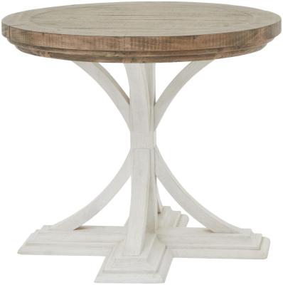 Product photograph of Luna White Round Occasional Table from Choice Furniture Superstore