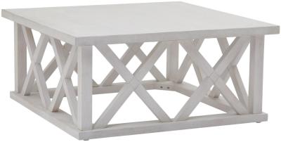 Hill Interiors Stamford Plank White Square Coffee Table