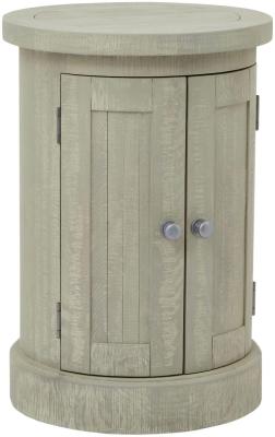 Product photograph of Saltaire Grey Round 2 Door Cupboard from Choice Furniture Superstore