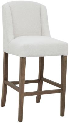 Hill Interiors Compton White Boucle Barstool Sold In Pairs