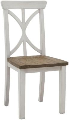 Hill Interiors Luna White Painted Dining Chair Sold In Pairs