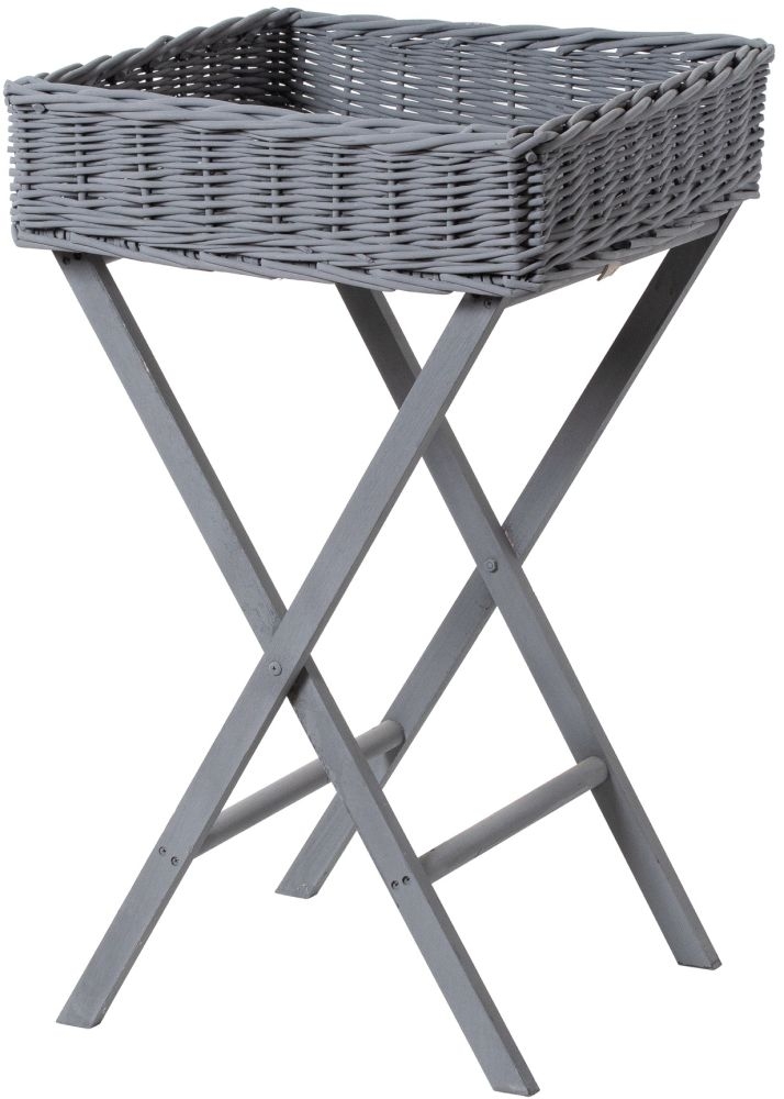 Wicker Large Basket Butler Tray
