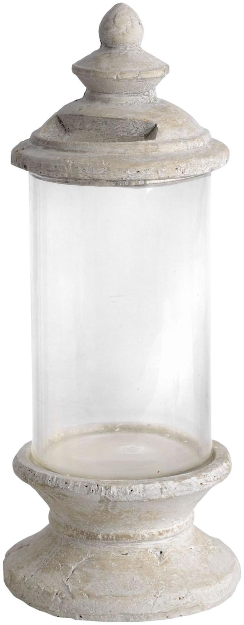 Cream Stone Large Glass Lamp