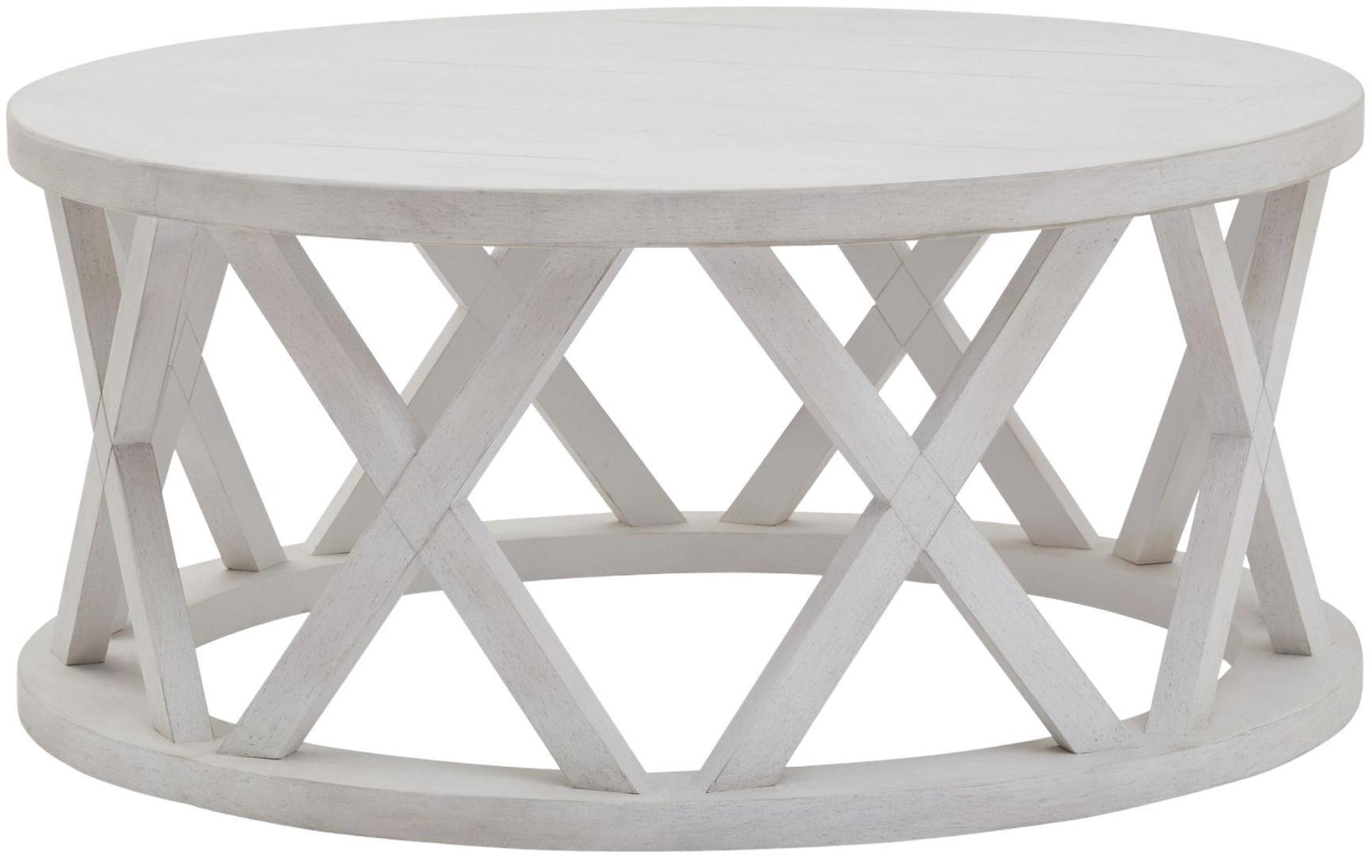 Stamford Plank White Round Coffee Table