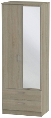 Product photograph of Devon Darkolino 2 Door Combi Wardrobe from Choice Furniture Superstore
