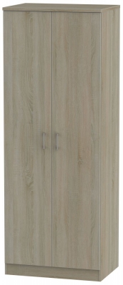Product photograph of Devon Darkolino 2 Door Tall Wardrobe from Choice Furniture Superstore