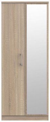 Product photograph of Devon 2 Door Mirror Wardrobe from Choice Furniture Superstore