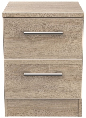Product photograph of Devon 2 Drawer Bedside Cabinet from Choice Furniture Superstore