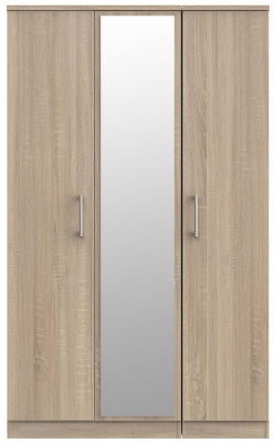 Product photograph of Devon 3 Door Mirror Wardrobe from Choice Furniture Superstore
