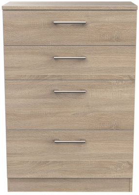 Product photograph of Devon Oak Effect 4 Drawer Deep Chest from Choice Furniture Superstore