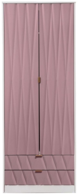 Product photograph of Diamond 2 Door 2 Drawer Wardrobe from Choice Furniture Superstore