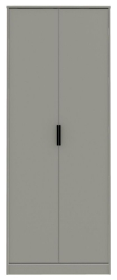 Product photograph of Diego Grey 2 Door Plain Tall Wardrobe from Choice Furniture Superstore