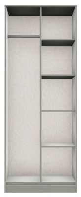 Product photograph of Diego Grey Front Open Shelf Wardrobe from Choice Furniture Superstore