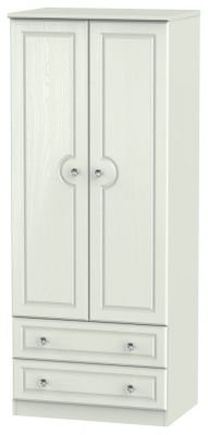Product photograph of Crystal Cashmere 2 Door 2 Drawer Double Wardrobe from Choice Furniture Superstore