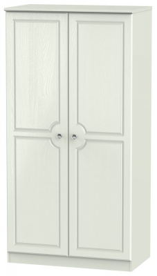 Product photograph of Crystal Kaschmir Ash 2 Door 3ft Plain Wardrobe from Choice Furniture Superstore