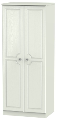 Product photograph of Crystal Kaschmir Ash 2 Door Plain Wardrobe from Choice Furniture Superstore