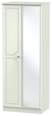 Product photograph of Crystal Cashmere 2 Door Tall Wardrobe - 1 Mirror from Choice Furniture Superstore