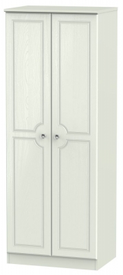 Product photograph of Crystal Kaschmir Ash 2 Door Tall Plain Wardrobe from Choice Furniture Superstore