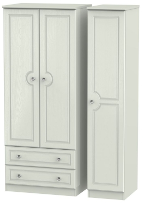 Product photograph of Crystal Kaschmir Ash 3 Door 2 Left Drawer Wardrobe from Choice Furniture Superstore