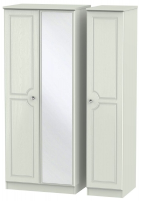 Product photograph of Crystal Cashmere 3 Door Triple Wardrobe - 1 Mirror from Choice Furniture Superstore