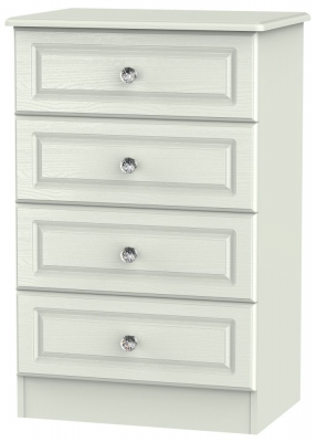 Product photograph of Crystal Kaschmir Ash 4 Drawer Midi Chest from Choice Furniture Superstore