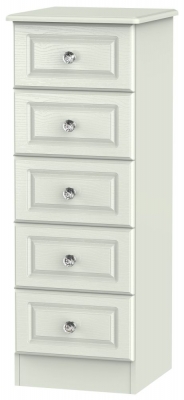Product photograph of Crystal Cashmere 5 Drawer Narrow Chest from Choice Furniture Superstore
