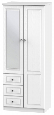 Product photograph of Crystal 2 Door 3 Drawer Wardrobe from Choice Furniture Superstore