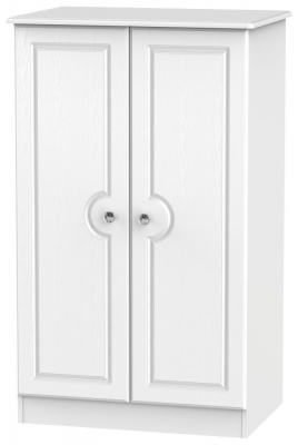 Product photograph of Crystal 2 Door Plain Midi Wardrobe from Choice Furniture Superstore