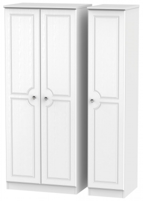 Product photograph of Crystal 3 Door Plain Wardrobe from Choice Furniture Superstore