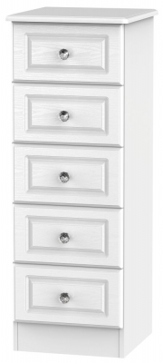 Product photograph of Crystal 5 Drawer Tall Chest from Choice Furniture Superstore