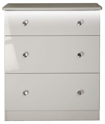 Product photograph of Lumiere Kaschmir Gloss 3 Drawer Deep Chest from Choice Furniture Superstore