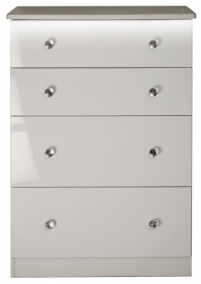 Product photograph of Lumiere Kaschmir Gloss 4 Drawer Deep Chest from Choice Furniture Superstore