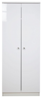 Product photograph of Lumiere 2 Door Plain Wardrobe from Choice Furniture Superstore