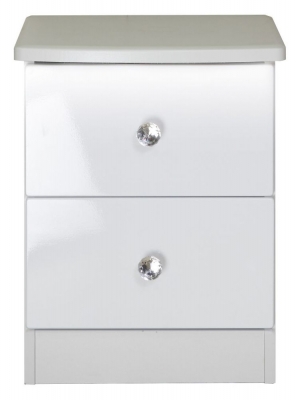 Product photograph of Lumiere 2 Drawer Bedside Cabinet from Choice Furniture Superstore