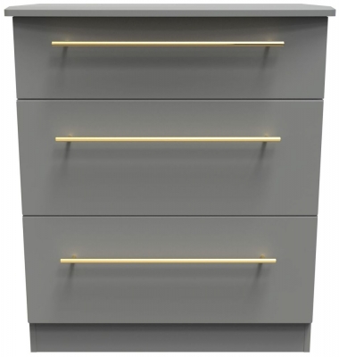 Product photograph of Haworth Dusk Grey 3 Drawer Chest from Choice Furniture Superstore