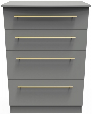 Product photograph of Haworth Grey 4 Drawer Deep Chest from Choice Furniture Superstore