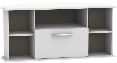 Product photograph of Knightsbridge Grey 115cm Corner Tv Unit from Choice Furniture Superstore