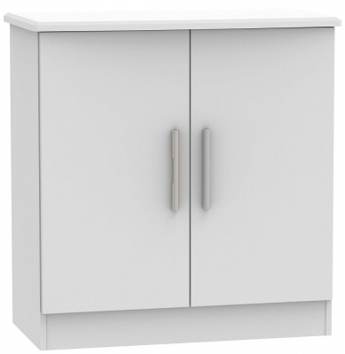 Product photograph of Knightsbridge Grey 2 Door Hall Cabinet from Choice Furniture Superstore