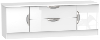 Product photograph of Camden White Gloss 145cm Tv Unit from Choice Furniture Superstore