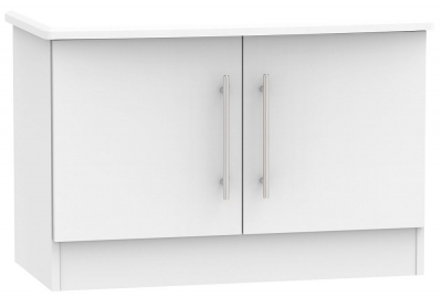 Product photograph of Sherwood Grey 2 Door Low Cabinet from Choice Furniture Superstore