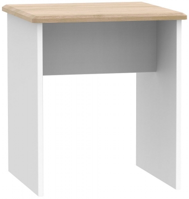 Product photograph of Victoria White And Riviera Oak Lamp Table from Choice Furniture Superstore