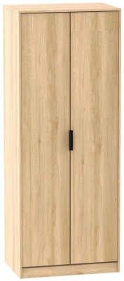 Product photograph of Hong Kong 2 Door Wardrobe - Nebraska Oak from Choice Furniture Superstore