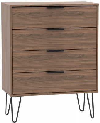 Product photograph of Hong Kong 4 Drawer Chest With Hairpin Legs from Choice Furniture Superstore