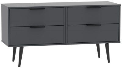 Product photograph of Hong Kong Graphite Bed Box With Wooden Legs from Choice Furniture Superstore