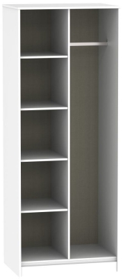 Product photograph of Hong Kong White Front Open Shelf Wardrobe from Choice Furniture Superstore