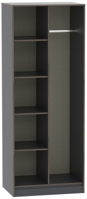 Product photograph of Shanghai Graphite Open Shelf Wardrobe from Choice Furniture Superstore