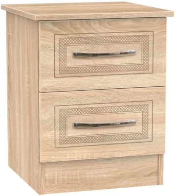 Product photograph of Dorset 2 Drawer Bedside Cabinet from Choice Furniture Superstore